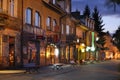 Main street in Lesko. Poland Royalty Free Stock Photo