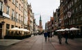 Main street in the old town of Gdansk. Poland, Europe Royalty Free Stock Photo