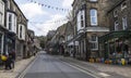 Main street through Pateley Bridge,North Yorkshire, England, UK.