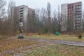 Main street in Pripyat city.