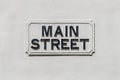 Main Street sign on a white wall in Gibraltar Royalty Free Stock Photo