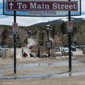 Main Street - Ski Town in Colorado Royalty Free Stock Photo