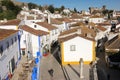 Main street and square. Obidos. Portugal Royalty Free Stock Photo