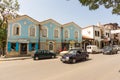 On the main street of the town of Karlovo in Bulgaria