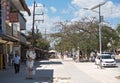 Main street at tulum quintana roo mexico Royalty Free Stock Photo