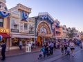 Main Street USA Disneyland at night Royalty Free Stock Photo