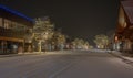 Main Street on a Winter Night Royalty Free Stock Photo