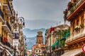 Main street in world famous Sorrento Royalty Free Stock Photo