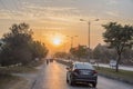 Main Streets sunset in Islamabad
