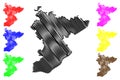 Main-Taunus district Federal Republic of Germany, rural district Darmstadt region, State of Hessen, Hesse, Hessia map vector