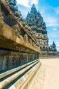 Main temple in ancient mystical old Hindu Prambanan temple near Yogyakarta, Java island Indonesia Royalty Free Stock Photo