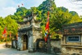 Main temple gate of the King Dinh Tien Hoang comples, Hoa Lu, Ninh Binh, Vietnam