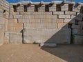 Main Temple at Machu Picchu Ruins, in Cusco, Peru. Royalty Free Stock Photo