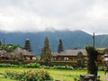 Main temple on the water in Bali, Pura Oolong Danu Bratan, Lake Bratan, beautiful temple, water around the temple, statues in Bali