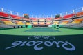 Main tennis venue Maria Esther Bueno Court of the Rio 2016 Olympic Games at the Olympic Tennis Centre