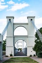 Main tower of Historic Suspension bridge in Waco Texas