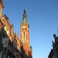 Main Town Hall of Gdansk Danzig, Poland Royalty Free Stock Photo