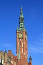 Main Town Hall in Gdansk, Poland Royalty Free Stock Photo