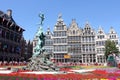 Main town square of Antwerp, Belgium. Royalty Free Stock Photo