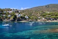 Main view of `Sa Conca` beach in CadaquÃÂ©s village, Costa Brava, Mediterranean Sea, Catalonia, Spain