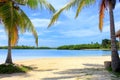 Main view of Yandup Island lodge private beach, Pa Royalty Free Stock Photo