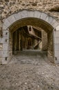 Main walkway at the Chillon Castle Montreux Switzerland Royalty Free Stock Photo