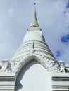 Main White chedi with European style of royal cemetry at Wat Ratchabopit Royalty Free Stock Photo