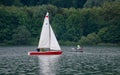 sailboat at Lake Constance (Bodensee, Konstanz) Mainau island. Germany