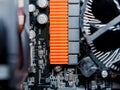 Close up of electronics circuit board A mainboard Main board,cpu motherboard,logic board,system board or mobo board Royalty Free Stock Photo