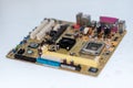 Close up of electronics circuit board A mainboard Main board,cpu motherboard,logic board,system board or mobo board Royalty Free Stock Photo