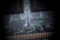 Mainboard memory in macro close up