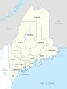 County map of the state of Maine
