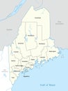 County map of the state of Maine Royalty Free Stock Photo