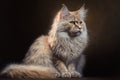 Maine Coon cat, AI generated