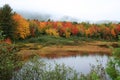 Maine fall foliage & pond