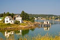 Maine fishing village Royalty Free Stock Photo