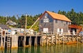 Maine fishing wharf Royalty Free Stock Photo