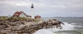 Maine lighthouse Portland Head Light Royalty Free Stock Photo