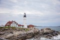 Maine lighthouse Portland Head Light Royalty Free Stock Photo