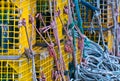 Maine Lobster Traps and Ropes Royalty Free Stock Photo