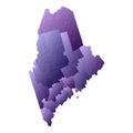 Maine map. Royalty Free Stock Photo