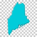 Maine map shape, united states of america. Flat concept icon symbol vector illustration