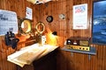 Maine maritime museum tugboat vintage pilot house Royalty Free Stock Photo