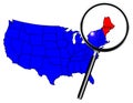 USA State Under A Magnifying Glass Maine Royalty Free Stock Photo