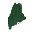 Maine Vector Map Realistic Landsat Satellite Style Illustration Royalty Free Stock Photo