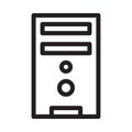 Mainframe vector thin    line icon Royalty Free Stock Photo