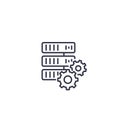 Mainframe, server vector line icon