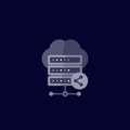 Mainframe, shared hosting, server icon