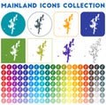 Mainland icons collection.