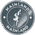 Mainland map vintage stamp.